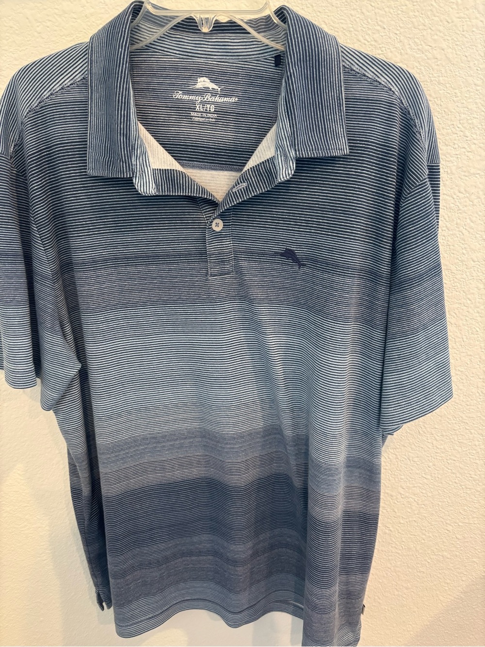 Tommy Bahama Blue Ombre Stripe Polo